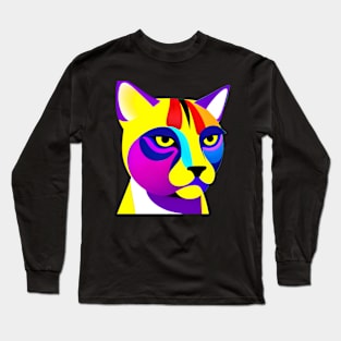 colorful cat Long Sleeve T-Shirt